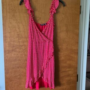 Nasty Gal Red Polka Dot Dress